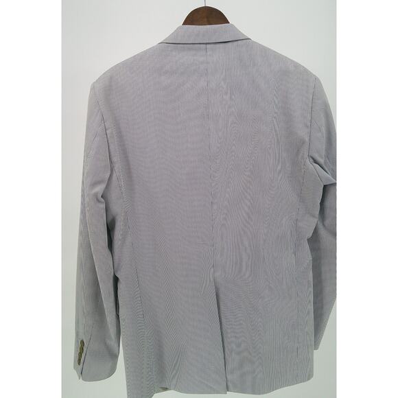 Nautica Mens Blue Pin Striped Modern Fit Single Breasted 2-Piece Suit 38R 34x30 - Picture 4 of 15